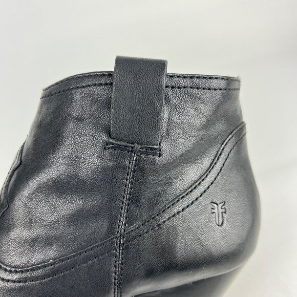 Frye Womens Reina Western Ankle Booties Black Leather Pointy Toe Boots size 9M - Picture 11 of 16